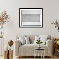 Historic Framed Print, [Apartment houses (The Ellen Wilson Memorial Homes"),  Washington,  D.C. Sections,  yard elevation,  gables,  brickwork]",  17-7/8" x 21-7/8"