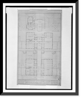 Historic Framed Print, [Apartment houses (The Ellen Wilson Memorial Homes"),  Washington,  D.C. Main building,  first and second floor plans]",  17-7/8" x 21-7/8"