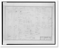 Historic Framed Print, [Apartment house (The Promenade") for Landow & Company,  4710 Bethesda Avenue,  Bethesda,  Maryland. Garage,  panel,  and pool details]",  17-7/8" x 21-7/8"