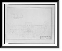 Historic Framed Print, [Apartment house (The Promenade") for Landow & Company,  4710 Bethesda Avenue,  Bethesda,  Maryland. Reflected ceiling plan of arcade floor]",  17-7/8" x 21-7/8"