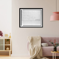 Historic Framed Print, [Apartment house (The Promenade") for Landow & Company,  4710 Bethesda Avenue,  Bethesda,  Maryland. Balcony form drawings]",  17-7/8" x 21-7/8"