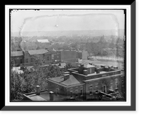 Historic Framed Print, [D.C. street survey - 3rd and E. streets, S.E., looking southeast from Providence Hospital toward the Marine Commandants house and the Christ Church episcopal church],  17-7/8" x 21-7/8"