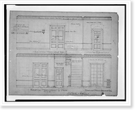 Historic Framed Print, [House (residence") for B.F. Saul,  23rd Street and Wyoming Avenue,  N.W. (lots 35 and 36,  square 2528),  Washington,  D.C. Elevations toward living room and library]",  17-7/8" x 21-7/8"