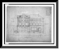Historic Framed Print, [House (residence") for B.F. Saul,  23rd Street and Wyoming Avenue,  N.W. (lots 35 and 36,  square 2528),  Washington,  D.C. 23rd Street elevation]",  17-7/8" x 21-7/8"
