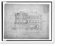 Historic Framed Print, [House (residence") for B.F. Saul,  23rd Street and Wyoming Avenue,  N.W. (lots 35 and 36,  square 2528),  Washington,  D.C. 23rd Street elevation]",  17-7/8" x 21-7/8"