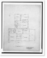 Historic Framed Print, [House (residence") for B.F. Saul,  23rd Street and Wyoming Avenue,  N.W. (lots 35 and 36,  square 2528),  Washington,  D.C. Second floor plan]",  17-7/8" x 21-7/8"