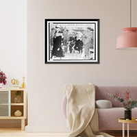 Historic Framed Print, San Francisco (Calif.) evacuation - a family starts for the bus that will take them from the control station to the train depot.Signal Corps U.S. Army.,  17-7/8" x 21-7/8"