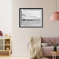 Historic Framed Print, Goose Bay, Labrador, prior to take off,  17-7/8" x 21-7/8"