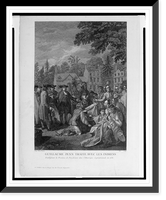 Historic Framed Print, Guillaume Penn traite avec les indiens etablissant la province de Pensilvanie dans l'Amerique septentrionale en 1681.Benj West pinxit ; D* sculp.,  17-7/8" x 21-7/8"