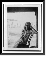 Historic Framed Print, Mountain woman in the hills near Austin, Texas,  17-7/8" x 21-7/8"