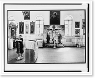 Historic Framed Print, [Church interior, Shymkent, Kazakhstan],  17-7/8" x 21-7/8"