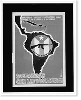 Historic Framed Print, Queremos autodeterminacion para todas las latinas y latinos : solidaridad con Latinoamerica,  17-7/8" x 21-7/8"