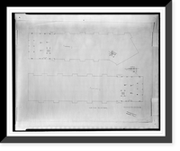 Historic Framed Print, [Apartment house (The Promenade") for Landow & Company,  4710 Bethesda Avenue,  Bethesda,  Maryland. Slab plan,  18th floor south]",  17-7/8" x 21-7/8"