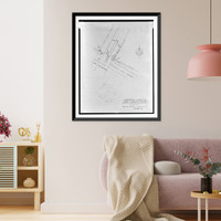 Historic Framed Print, [Apartment house (The Promenade") for Landow & Company,  4710 Bethesda Avenue,  Bethesda,  Maryland. Curb detail]",  17-7/8" x 21-7/8"