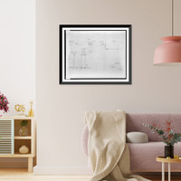 Historic Framed Print, [Apartment house (The Promenade") for Landow & Company,  4710 Bethesda Avenue,  Bethesda,  Maryland. Promenade lobby and terrace details]",  17-7/8" x 21-7/8"