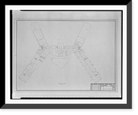 Historic Framed Print, [Apartment house (The Promenade") for Landow & Company,  4710 Bethesda Avenue,  Bethesda,  Maryland. Arcade floor plan]" - 2,  17-7/8" x 21-7/8"