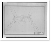 Historic Framed Print, [Apartment house (The Promenade") for Landow & Company,  4710 Bethesda Avenue,  Bethesda,  Maryland. Arcade floor plan]" - 2,  17-7/8" x 21-7/8"