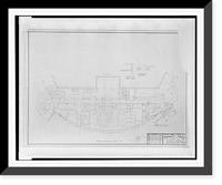 Historic Framed Print, [Apartment house (The Promenade") for Landow & Company,  4710 Bethesda Avenue,  Bethesda,  Maryland. Arcade floor plan,  center]",  17-7/8" x 21-7/8"