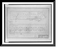 Historic Framed Print, [Apartment house (The Promenade") for Landow & Company,  4710 Bethesda Avenue,  Bethesda,  Maryland. Arcade floor plan,  south building]",  17-7/8" x 21-7/8"