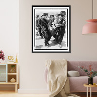 Historic Framed Print, Police clash with Tokyo demonstrators,  17-7/8" x 21-7/8"