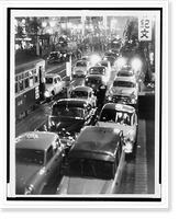 Historic Framed Print, [Bumper-to-bumper traffic on main street in Tokyo, Japan],  17-7/8" x 21-7/8"