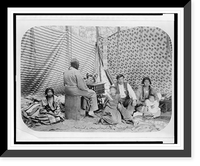 Historic Framed Print, Inside an Indian tepee,  17-7/8" x 21-7/8"