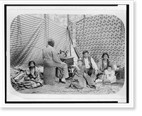 Historic Framed Print, Inside an Indian tepee,  17-7/8" x 21-7/8"