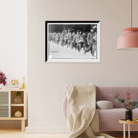 Historic Framed Print, German Wounded, recovered, returning singing to the front,  17-7/8" x 21-7/8"