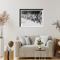 Historic Framed Print, German Wounded, recovered, returning singing to the front,  17-7/8" x 21-7/8"