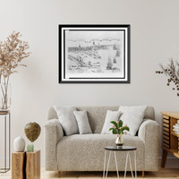 Historic Framed Print, The town of Boston in New England and British ships of war landing their troops! 1768,  17-7/8" x 21-7/8"