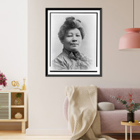 Historic Framed Print, [Josephine Silone Yates, head-and-shoulders portrait, facing front],  17-7/8" x 21-7/8"