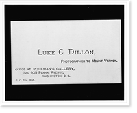 Antique Photo Print - Mount Vernon - Luke C. Dillon, photographer