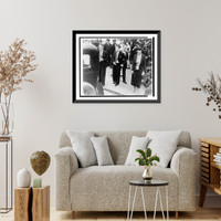 Historic Framed Print, Honolulu defendants after leaving court,  17-7/8" x 21-7/8"