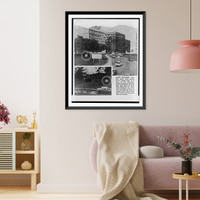 Historic Framed Print, Many witnesses claim they heard shots coming from a grassy knoll" (1) in front of the motorcade",  17-7/8" x 21-7/8"