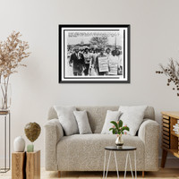 Historic Framed Print, More than 15,000 white and colored persons met here 4/18 on behalf of school integration and civil rights legislation,  17-7/8" x 21-7/8"