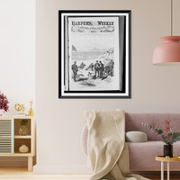 Historic Framed Print, The great rifle match - the American team practicing at Dollymount Range.C.S.R.,  17-7/8" x 21-7/8"
