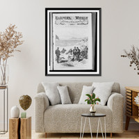 Historic Framed Print, The great rifle match - the American team practicing at Dollymount Range.C.S.R.,  17-7/8" x 21-7/8"