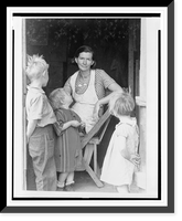 Historic Framed Print, Oklahoma squatter's family, Riverside Co.,  17-7/8" x 21-7/8"