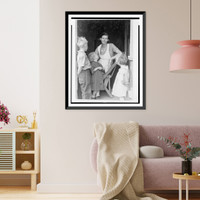 Historic Framed Print, Oklahoma squatter's family, Riverside Co.,  17-7/8" x 21-7/8"