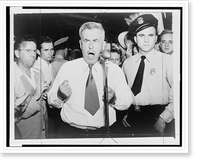 Historic Framed Print, [Henry A. Wallace, Progressive Party presidential candidate, speaking to crowd in Charlotte, North Carolina; a police officer is standing next to Wallace],  17-7/8" x 21-7/8"