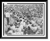 Historic Framed Print, [Henry Wallace, Progressive Party presidential candidate, speaking to large audience at political rally near Asbury Park, New Jersey],  17-7/8" x 21-7/8"