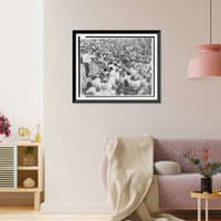 Historic Framed Print, [Henry Wallace, Progressive Party presidential candidate, speaking to large audience at political rally near Asbury Park, New Jersey],  17-7/8" x 21-7/8"