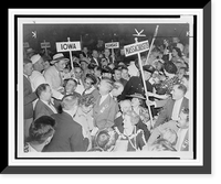 Historic Framed Print, [Vice President Henry A. Wallace at the Democratic convention in Chicago, Illinois, greeting delegates while seeking the vice presidential nomination for another term],  17-7/8" x 21-7/8"