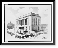 Historic Framed Print, County court house, Davidson County, Nashville, Tennessee,  17-7/8" x 21-7/8"