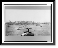 Historic Framed Print, New York waterfront,  17-7/8" x 21-7/8"