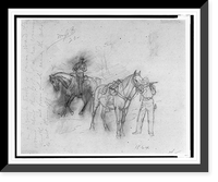 Historic Framed Print, [Two cavalrymen],  17-7/8" x 21-7/8"