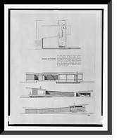 Historic Framed Print, [Finney guest house, Siesta Key, Florida (project). Page from unidentified publication showing plan and elevations],  17-7/8" x 21-7/8"