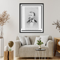 Historic Framed Print, [Steven F. Chadwick, govenor of Oregon, head-and-shoulders portrait, facing left].Bradley & Rulofson.,  17-7/8" x 21-7/8"