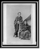 Historic Framed Print, [John Bishop Putnam, full-length studio portrait, facing slightly right, leaning on chair],  17-7/8" x 21-7/8"