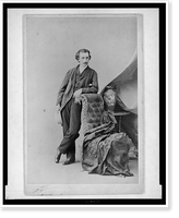 Historic Framed Print, [John Bishop Putnam, full-length studio portrait, facing slightly right, leaning on chair],  17-7/8" x 21-7/8"